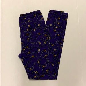 LuLaRoe purple floral leggings